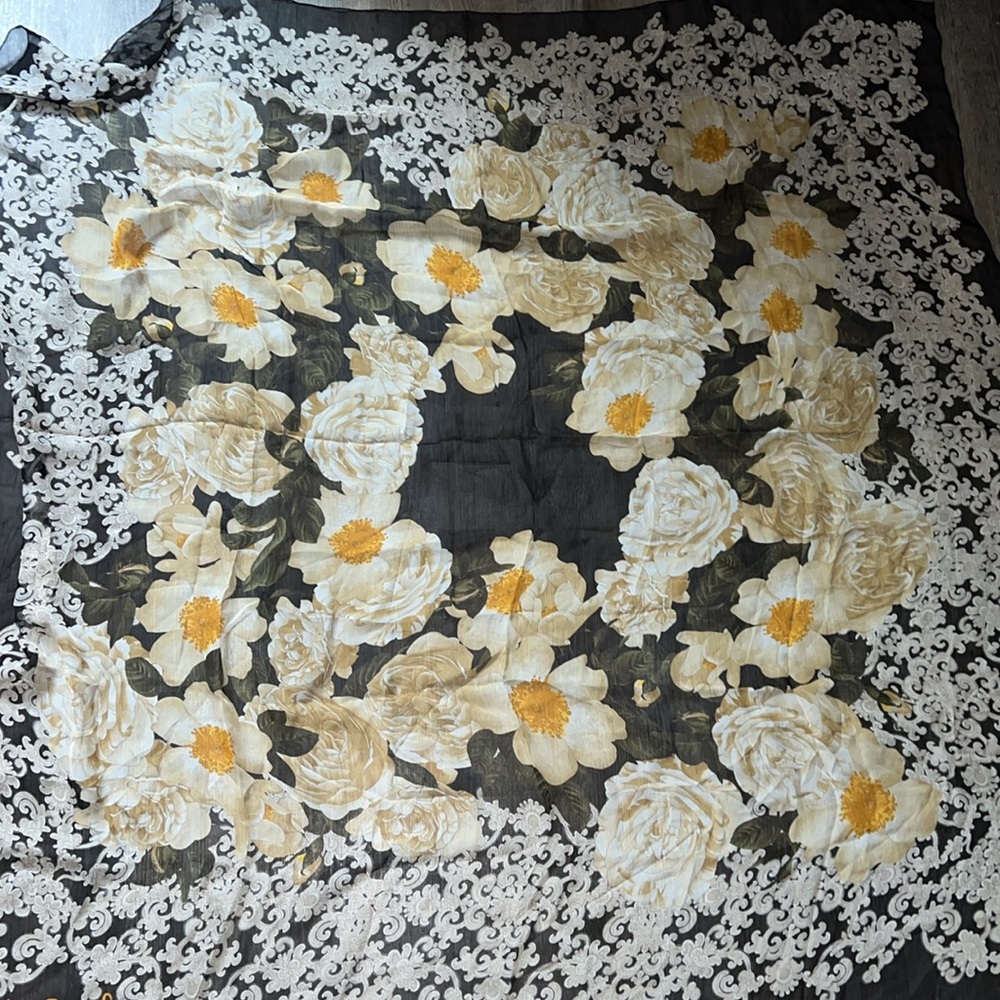 Nina Ricci Floral print silk scarf
